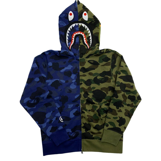 A BATHING APE | アベイシングエイプ SPLIT COLOR CAMO SHARK HOODIE パーカー サイズ：M