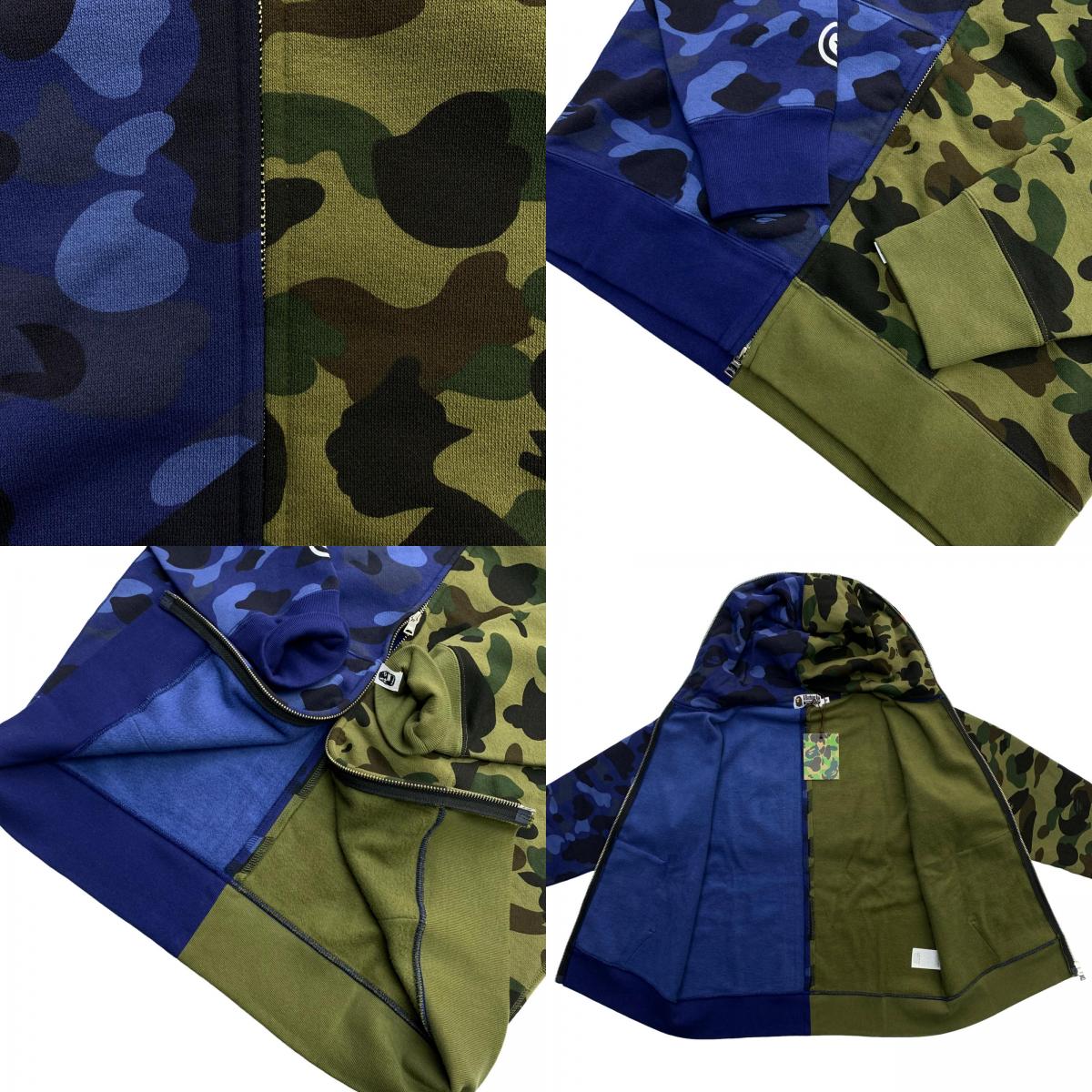 A BATHING APE | アベイシングエイプ SPLIT COLOR CAMO SHARK HOODIE パーカー サイズ：M