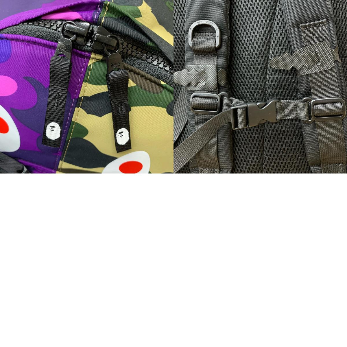 A BATHING APE | アベイシングエイプ SPLIT COLOR CAMO SHARK DAYPACK リュック・デイパック