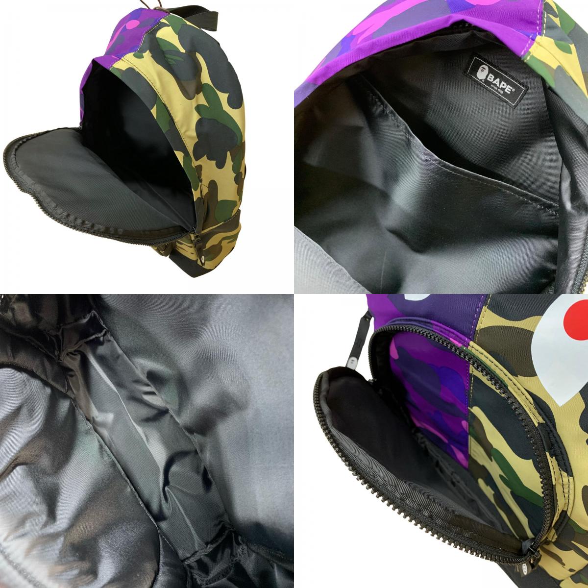 A BATHING APE | アベイシングエイプ SPLIT COLOR CAMO SHARK DAYPACK リュック・デイパック