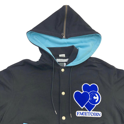 FACETASM | ファセッタズム FACETASM × CPD スタジャン LOVE HOODED STADIUM JACKET ブラック【瀬戸大橋店】