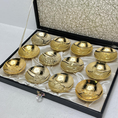 十二支金盃 食器 12枚セット【加古川物流】