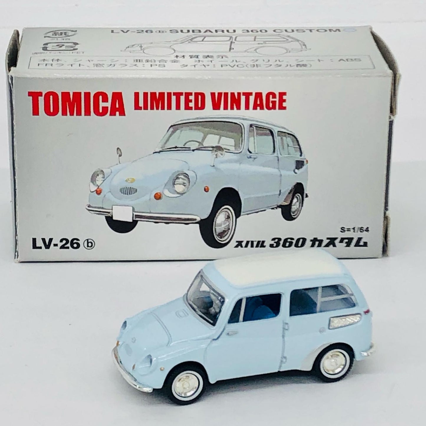 1/64 LV-26b スバル 360 カスタム(ライトブルー) 「トミカリミテッドヴィンテージ」 [210474]