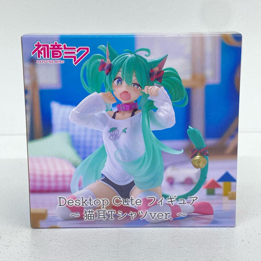初音ミク～猫耳Tシャツver.～DesktopCuteフィギュア「初音ミク」【フィギュア】