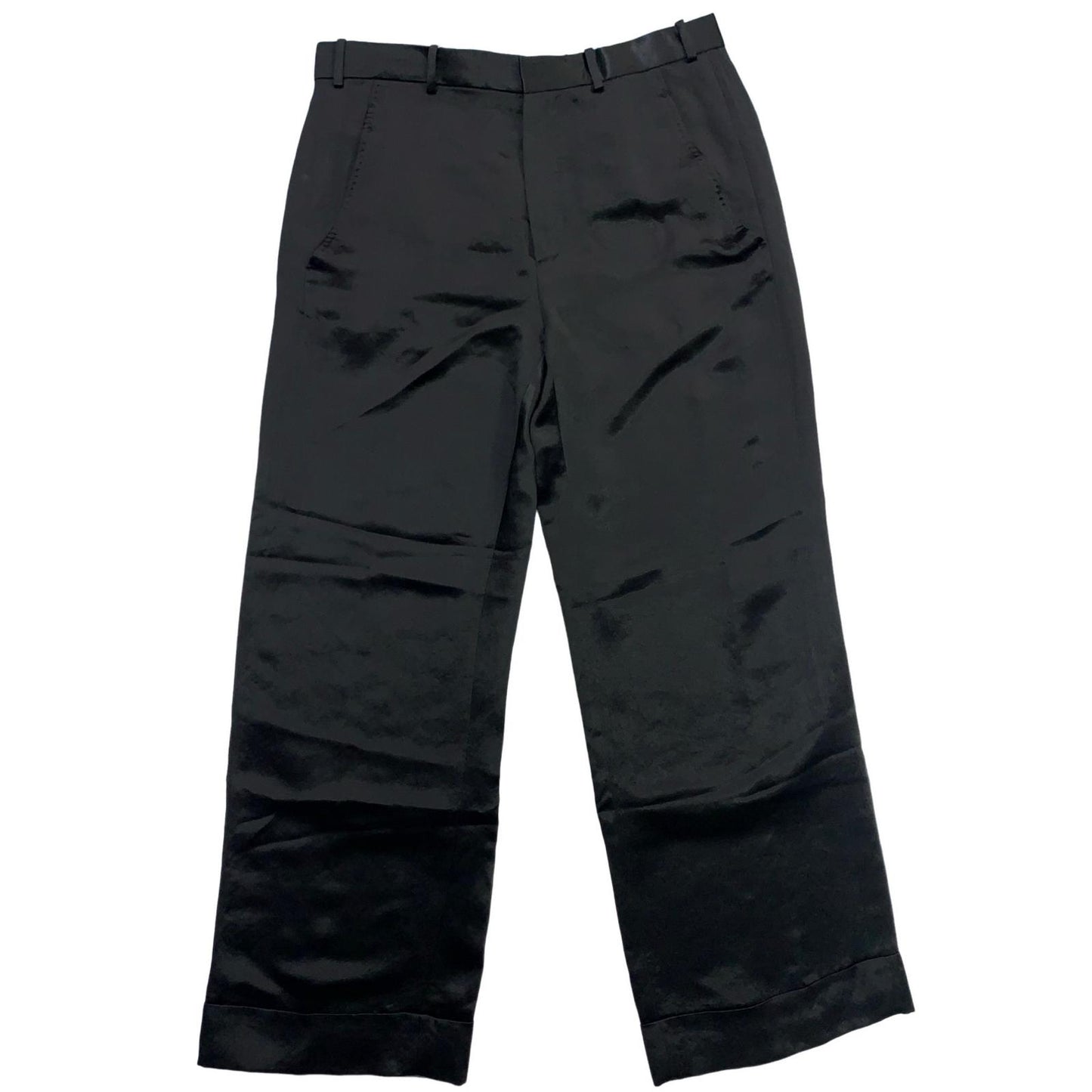 ANN DEMEULEMEESTER | アンドゥムルメステール Anneke Comfort Satin Trousers パンツ ブラック サイズ：48