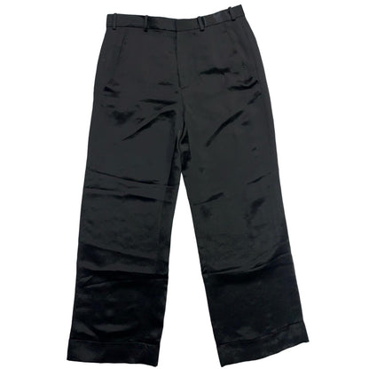 ANN DEMEULEMEESTER | アンドゥムルメステール Anneke Comfort Satin Trousers パンツ ブラック サイズ：48