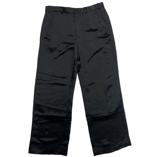 ANN DEMEULEMEESTER | アンドゥムルメステール Anneke Comfort Satin Trousers パンツ ブラック サイズ：48