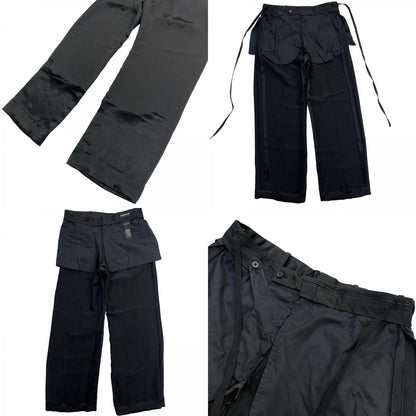 ANN DEMEULEMEESTER | アンドゥムルメステール Anneke Comfort Satin Trousers パンツ ブラック サイズ：48