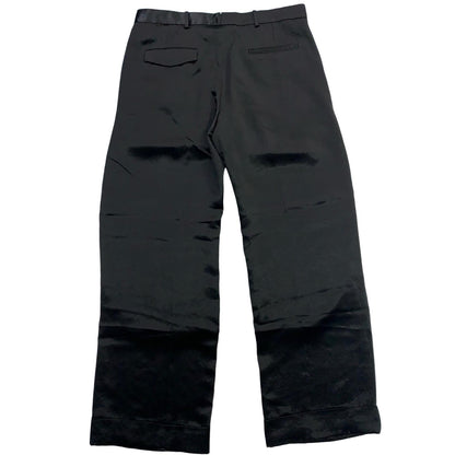 ANN DEMEULEMEESTER | アンドゥムルメステール Anneke Comfort Satin Trousers パンツ ブラック サイズ：48