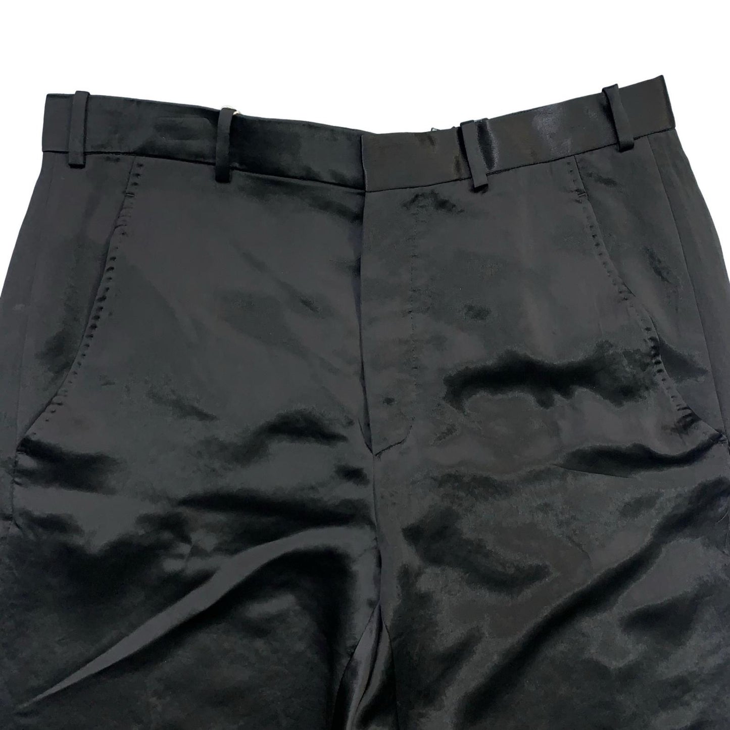 ANN DEMEULEMEESTER | アンドゥムルメステール Anneke Comfort Satin Trousers パンツ ブラック サイズ：48