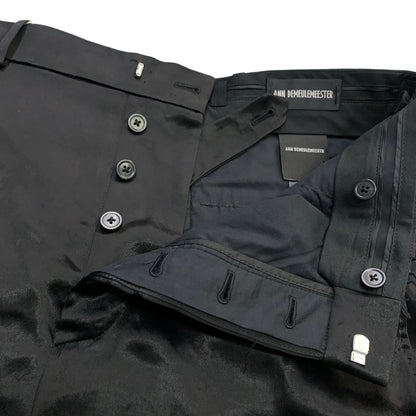 ANN DEMEULEMEESTER | アンドゥムルメステール Anneke Comfort Satin Trousers パンツ ブラック サイズ：48