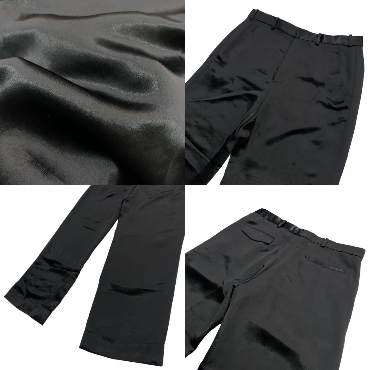 ANN DEMEULEMEESTER | アンドゥムルメステール Anneke Comfort Satin Trousers パンツ ブラック サイズ：48