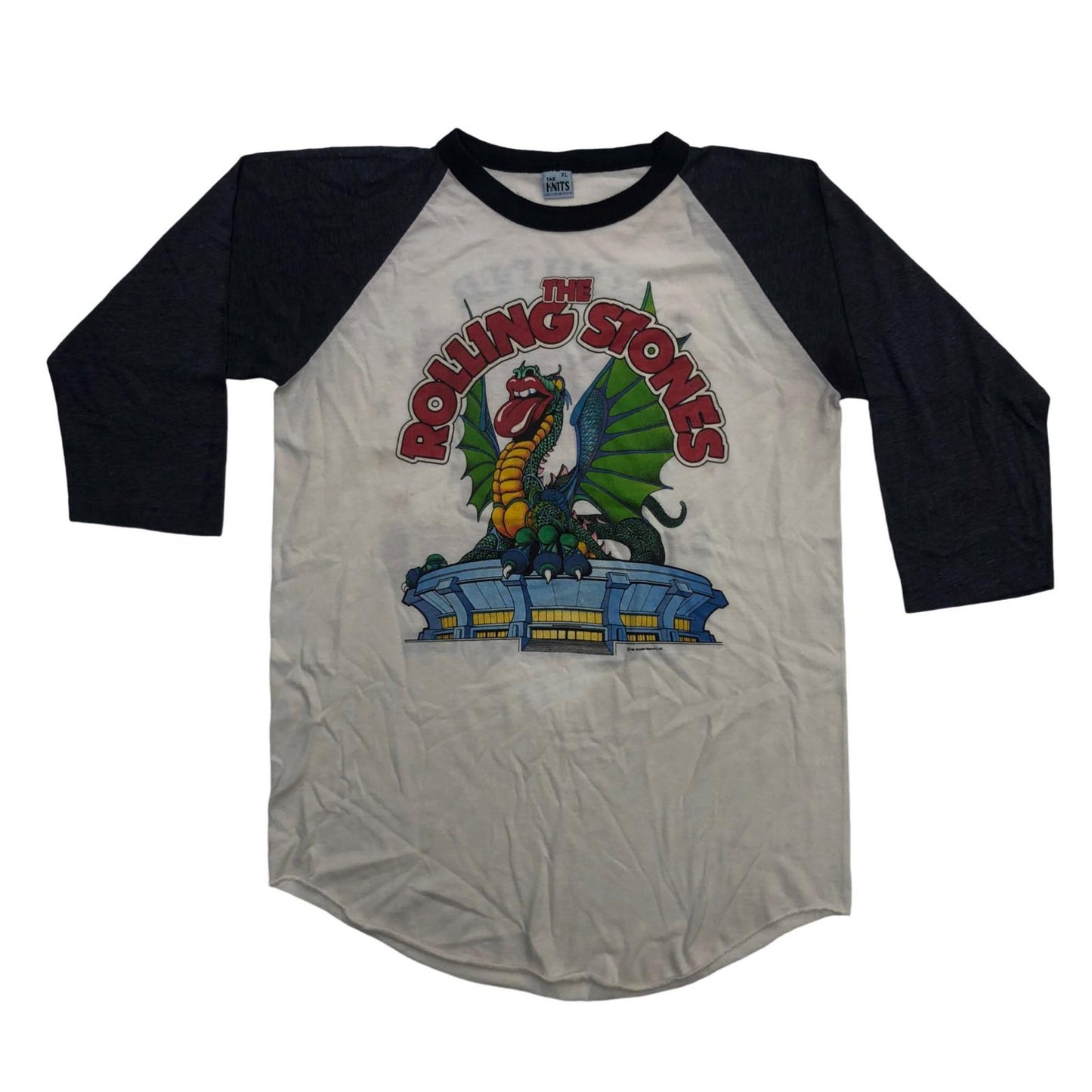 KNiTS タグ ROLLING STONES TOUR 1981 LIVE IN CONCERT 半袖Ｔシャツ ホワイト【瀬戸大橋店】