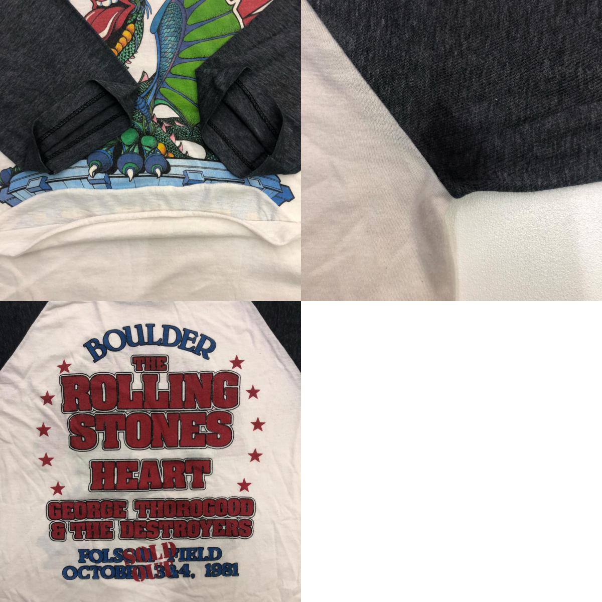 KNiTS タグ ROLLING STONES TOUR 1981 LIVE IN CONCERT 半袖Ｔシャツ ホワイト【瀬戸大橋店】