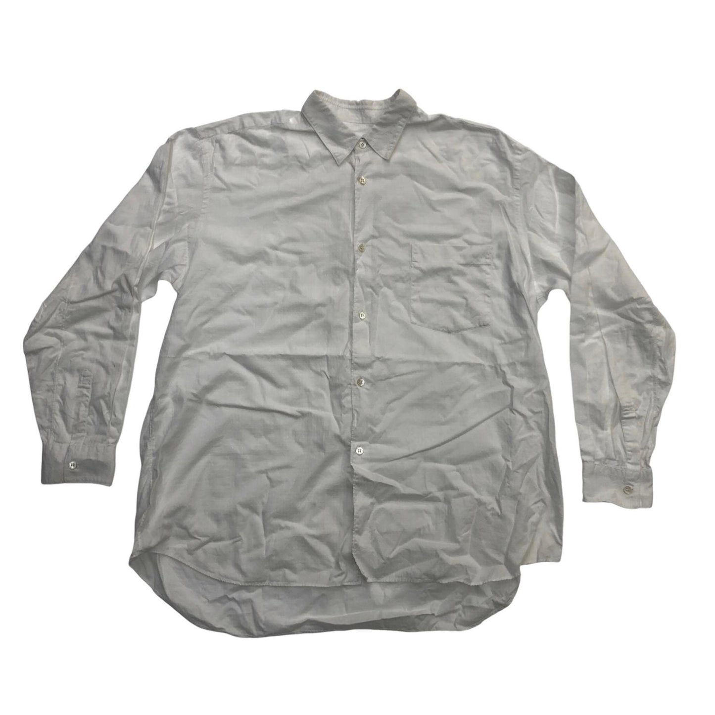 COMME des GARCONS SHIRT | コムデギャルソンシャツ Textured Cotton Poplin Shirt 長袖シャツ ホワイト【瀬戸大橋店】