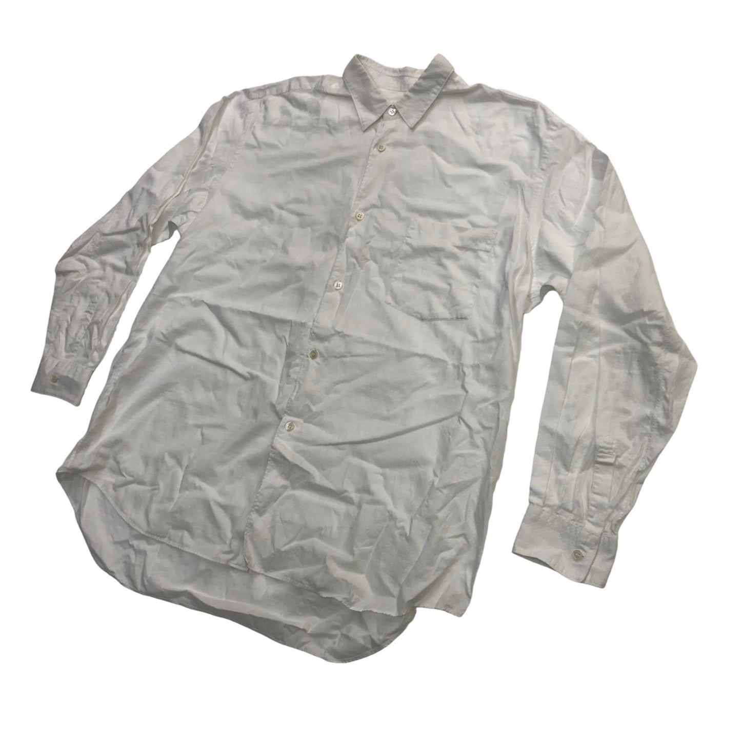COMME des GARCONS SHIRT | コムデギャルソンシャツ Textured Cotton Poplin Shirt 長袖シャツ ホワイト【瀬戸大橋店】
