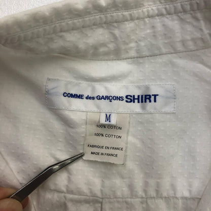 COMME des GARCONS SHIRT | コムデギャルソンシャツ Textured Cotton Poplin Shirt 長袖シャツ ホワイト【瀬戸大橋店】