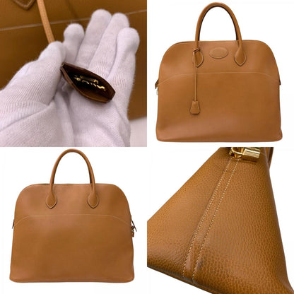 HERMES | エルメス ボリード45 〇W刻印 ゴールドカデナ付き ハンドバッグ ブラウン