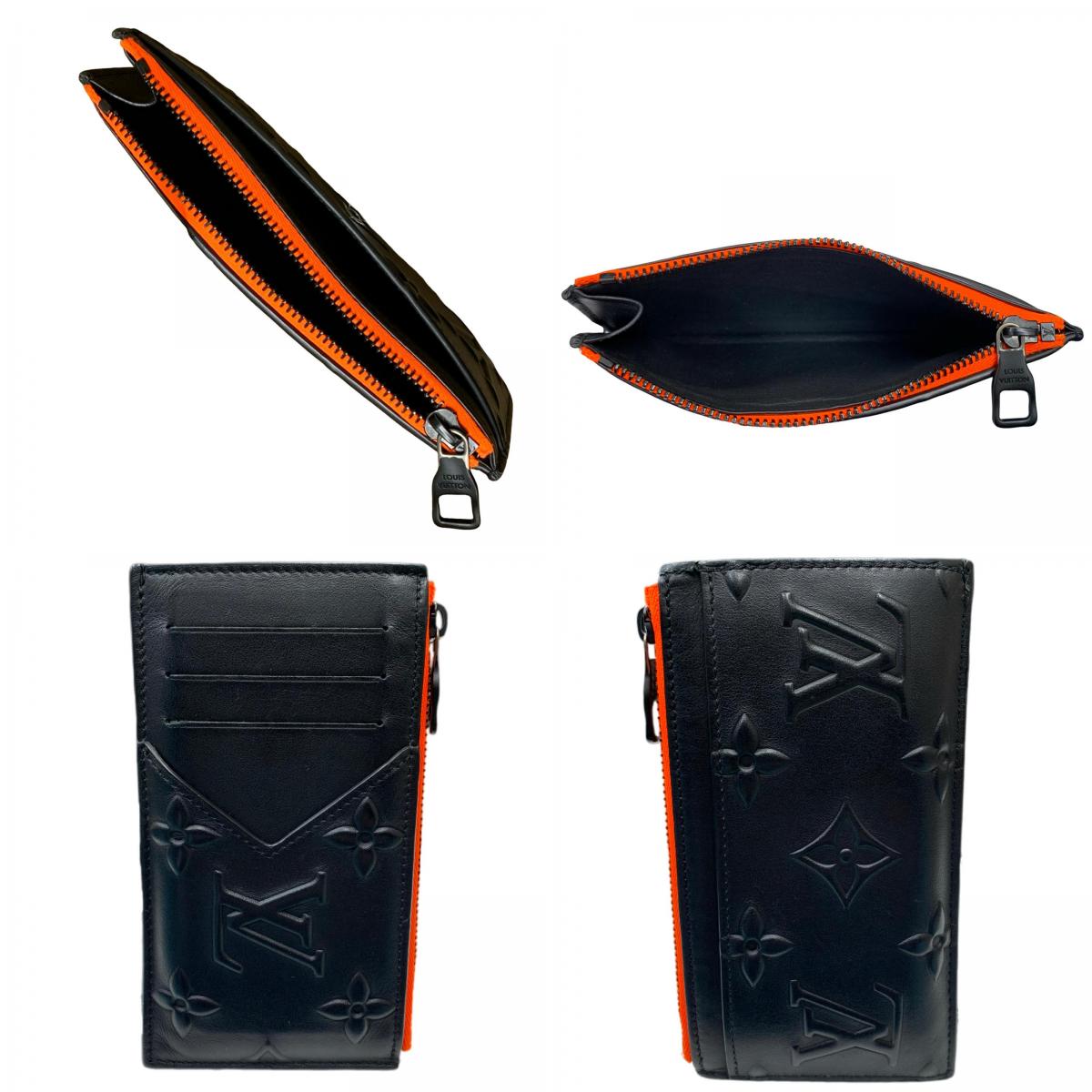 LOUIS VUITTON | ルイ・ヴィトン モノグラム シール コイン カードホルダー カードケース ブラック