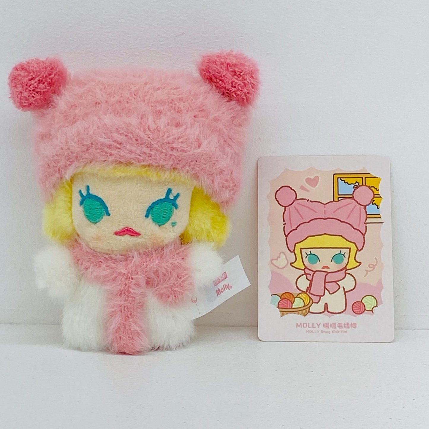 MOLLY Snug Knit Hat POP BEAN Fluffy & Cozy ぬいぐるみペンダント