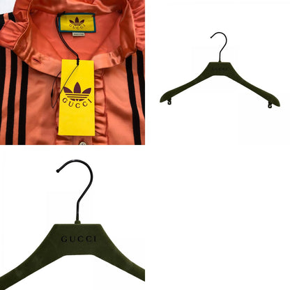 GUCCI | グッチ adidas x Gucci ダッチェスシルク シャツ 長袖シャツ ピンク サイズ：36【瀬戸大橋店】