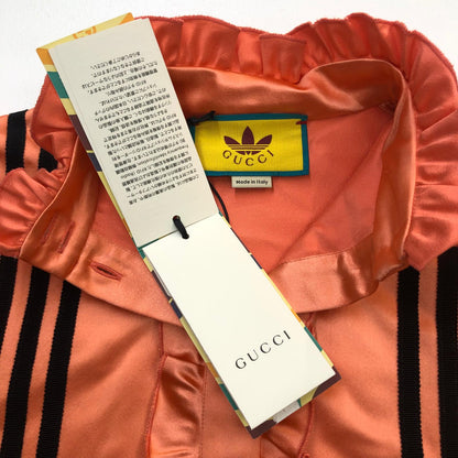 GUCCI | グッチ adidas x Gucci ダッチェスシルク シャツ 長袖シャツ ピンク サイズ：38【瀬戸大橋店】