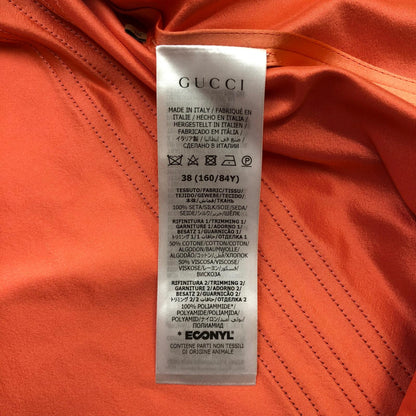 GUCCI | グッチ adidas x Gucci ダッチェスシルク シャツ 長袖シャツ ピンク サイズ：38【瀬戸大橋店】
