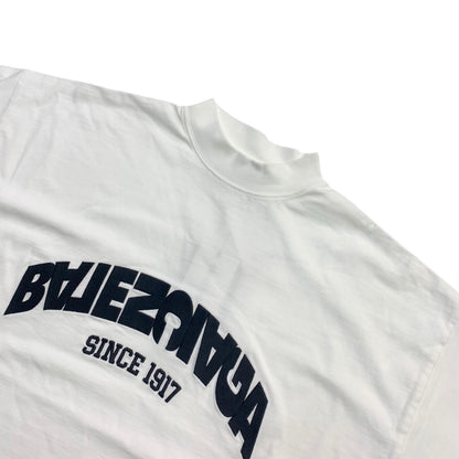 BALENCIAGA | バレンシアガ BACK FLIP LOGO VINTAGE JERSE Oversized I-Shirt 半袖Ｔシャツ ホワイト【瀬戸大橋店】