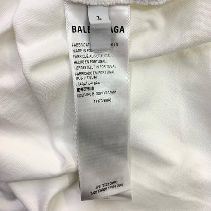 BALENCIAGA | バレンシアガ BACK FLIP LOGO VINTAGE JERSE Oversized I-Shirt 半袖Ｔシャツ ホワイト【瀬戸大橋店】