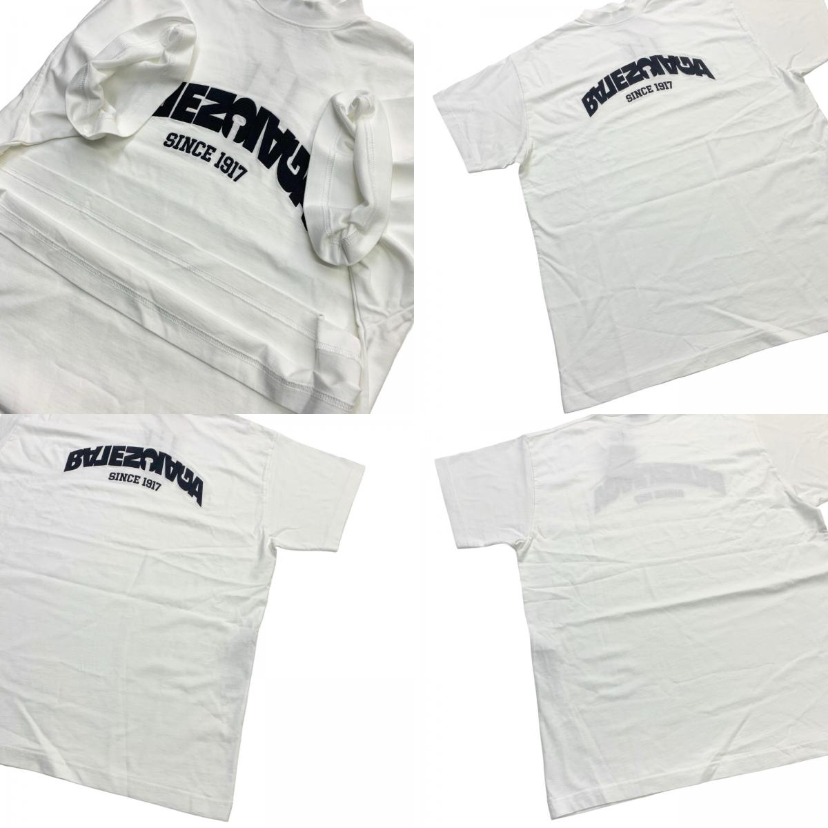 BALENCIAGA | バレンシアガ BACK FLIP LOGO VINTAGE JERSE Oversized I-Shirt 半袖Ｔシャツ ホワイト【瀬戸大橋店】
