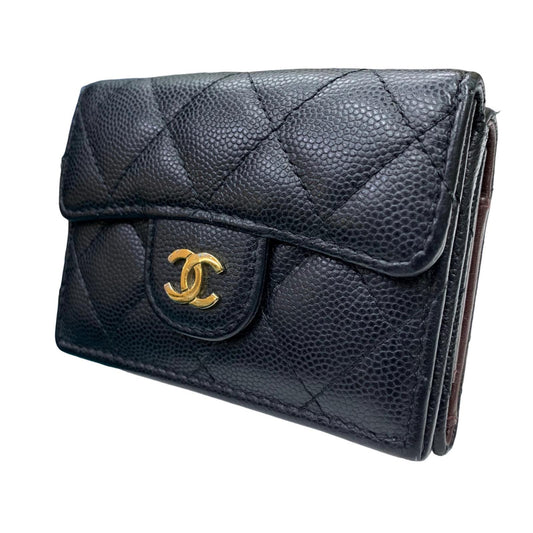 CHANEL | シャネル キャビアスキン 長財布 ブラック【瀬戸大橋店】