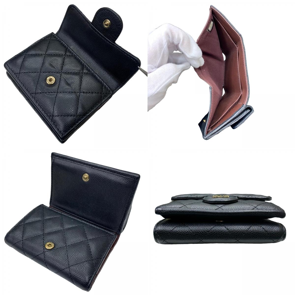 CHANEL | シャネル キャビアスキン 長財布 ブラック【瀬戸大橋店】