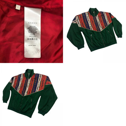 GUCCI | グッチ バイマテリアルテクニカルジャケット ジャージ 575740 グリーン【瀬戸大橋店】