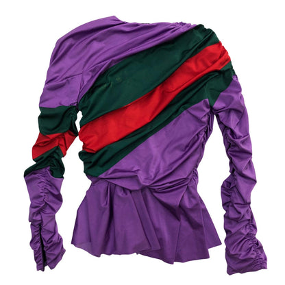 GUCCI | グッチ GUCCI × Balenciaga Ruched Top 長袖Ｔシャツ パープル サイズ：40【瀬戸大橋店】