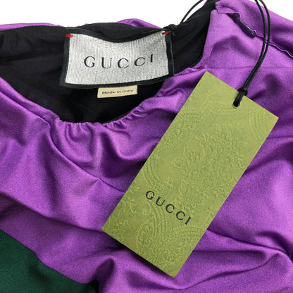 GUCCI | グッチ GUCCI × Balenciaga Ruched Top 長袖Ｔシャツ パープル サイズ：40【瀬戸大橋店】