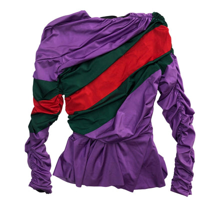 GUCCI | グッチ GUCCI × Balenciaga Ruched Top 長袖Ｔシャツ パープル サイズ：42【瀬戸大橋店】