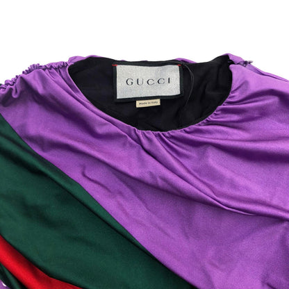 GUCCI | グッチ GUCCI × Balenciaga Ruched Top 長袖Ｔシャツ パープル サイズ：42【瀬戸大橋店】