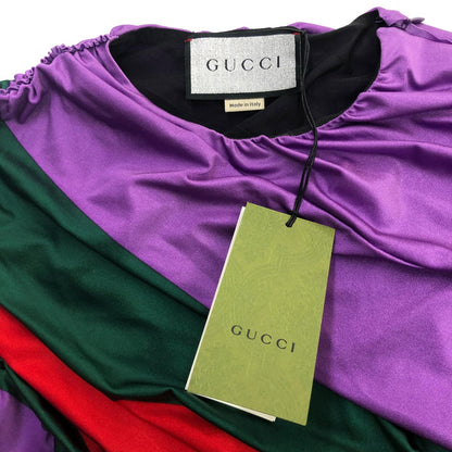 GUCCI | グッチ GUCCI × Balenciaga Ruched Top 長袖Ｔシャツ パープル サイズ：42【瀬戸大橋店】