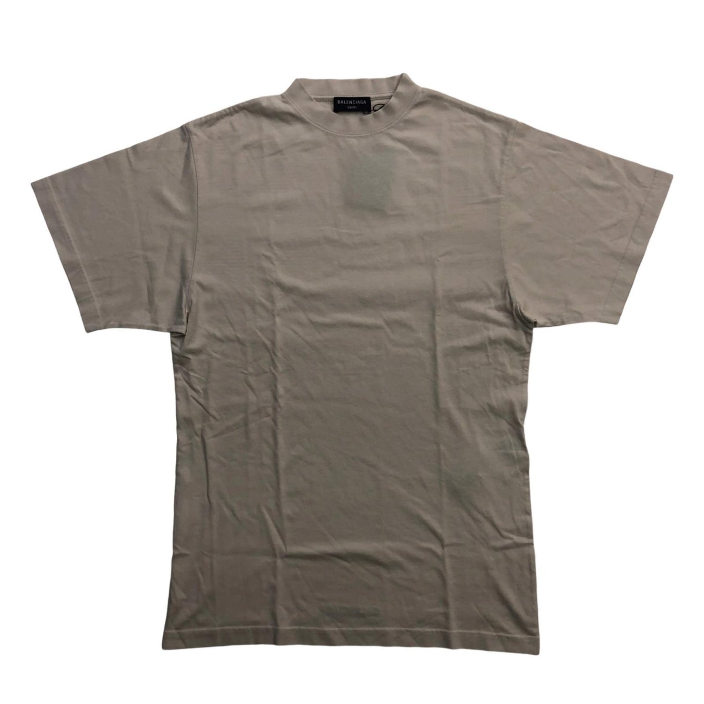 BALENCIAGA | バレンシアガ Hem Long T-Shirt Boxy Fit 半袖Ｔシャツ ベージュ【瀬戸大橋店】