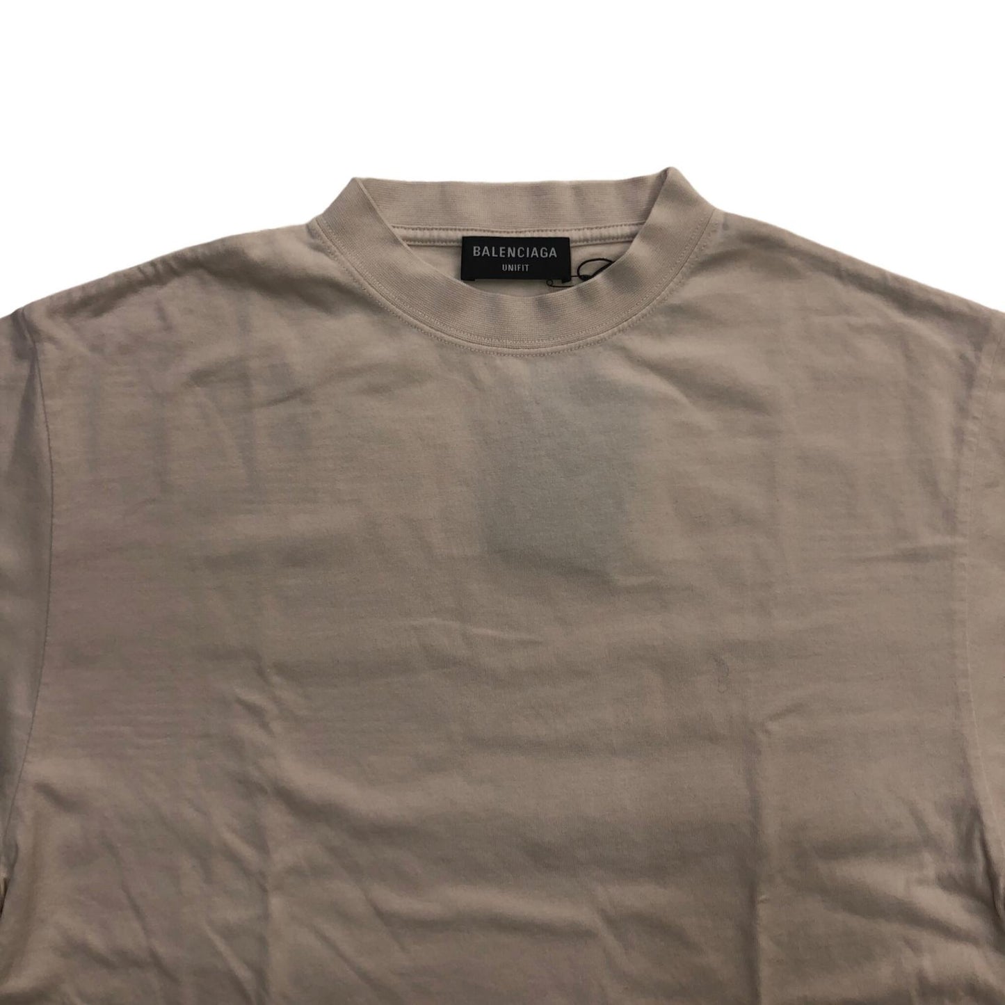 BALENCIAGA | バレンシアガ Hem Long T-Shirt Boxy Fit 半袖Ｔシャツ ベージュ【瀬戸大橋店】