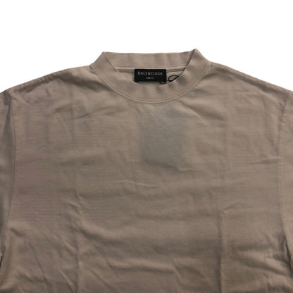 BALENCIAGA | バレンシアガ Hem Long T-Shirt Boxy Fit 半袖Ｔシャツ ベージュ【瀬戸大橋店】