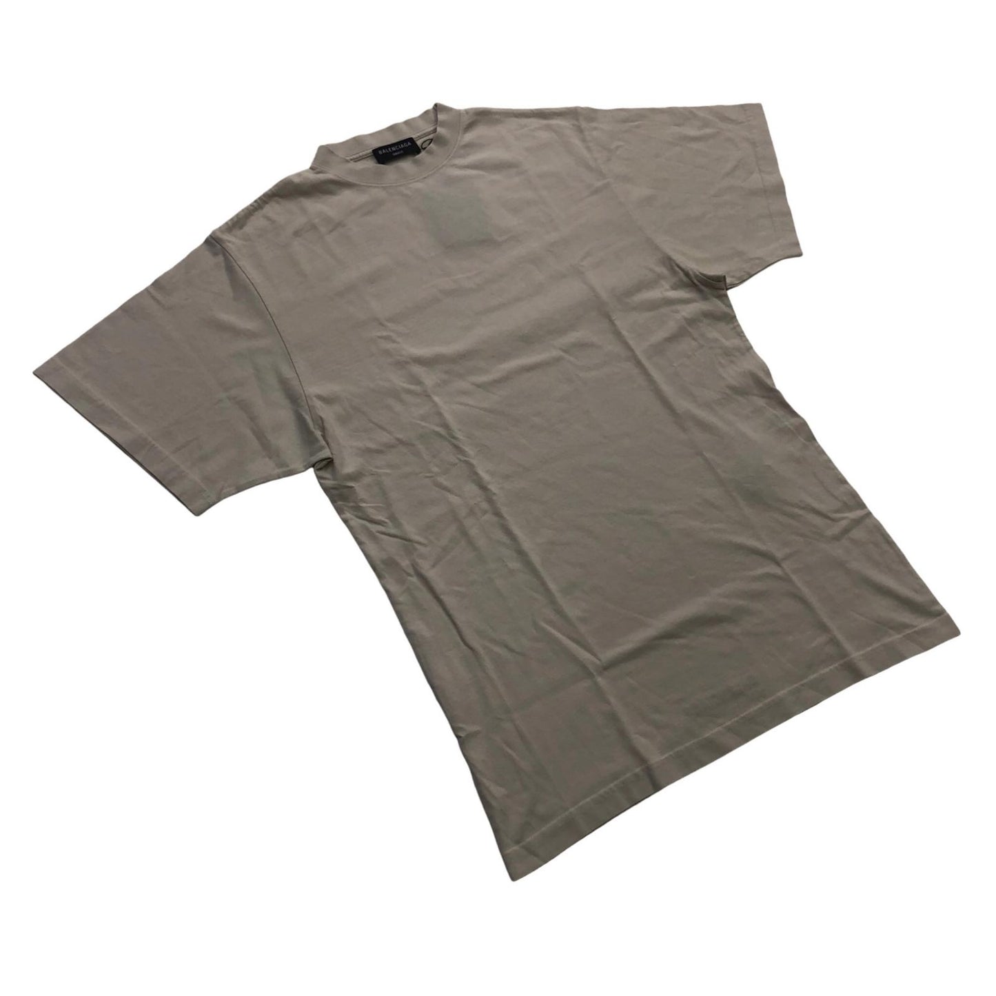 BALENCIAGA | バレンシアガ Hem Long T-Shirt Boxy Fit 半袖Ｔシャツ ベージュ【瀬戸大橋店】