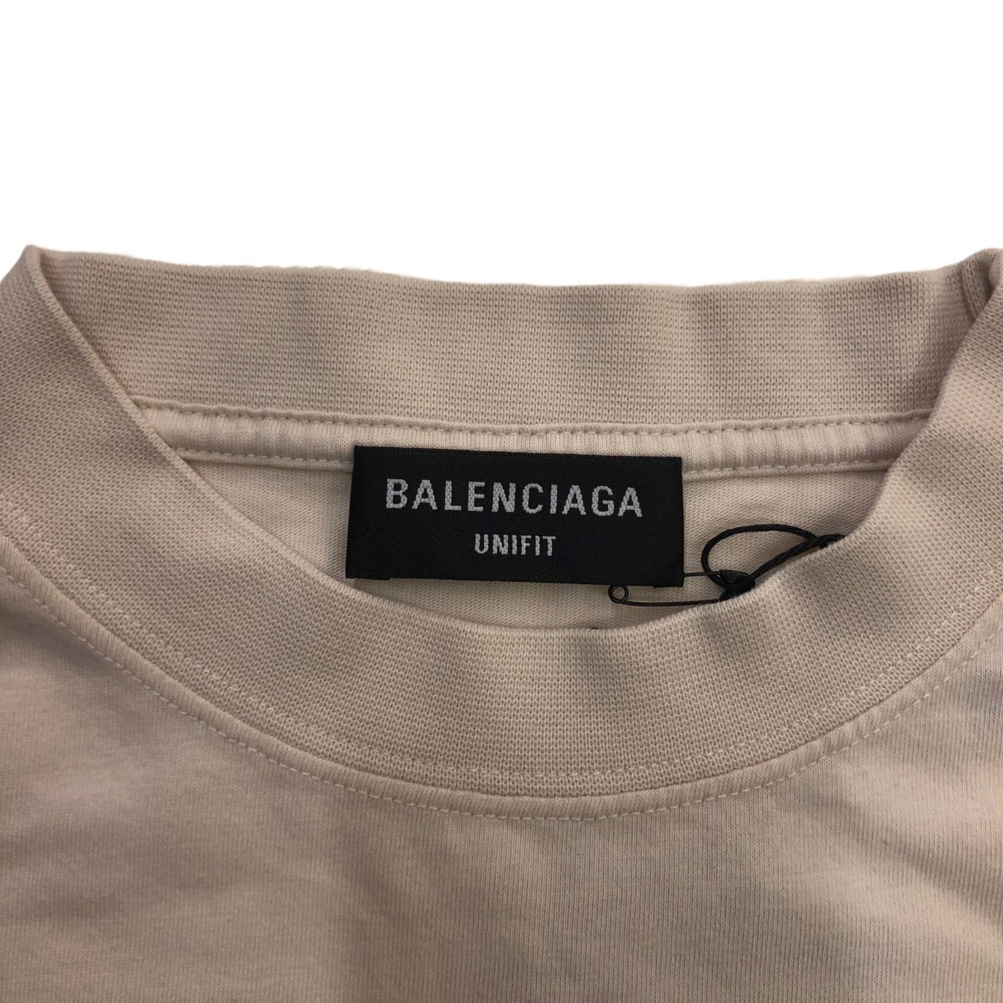 BALENCIAGA | バレンシアガ Hem Long T-Shirt Boxy Fit 半袖Ｔシャツ ベージュ【瀬戸大橋店】