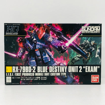 プラモデル 1/144HGUCRX-79BD-2ブルーディスティニー2号機`EXAM`「機動戦士ガンダム外伝THEBLUEDESTINY」 RX-79BD-1ブルーディスティニー1号機 EXAM HG【加古川物流】