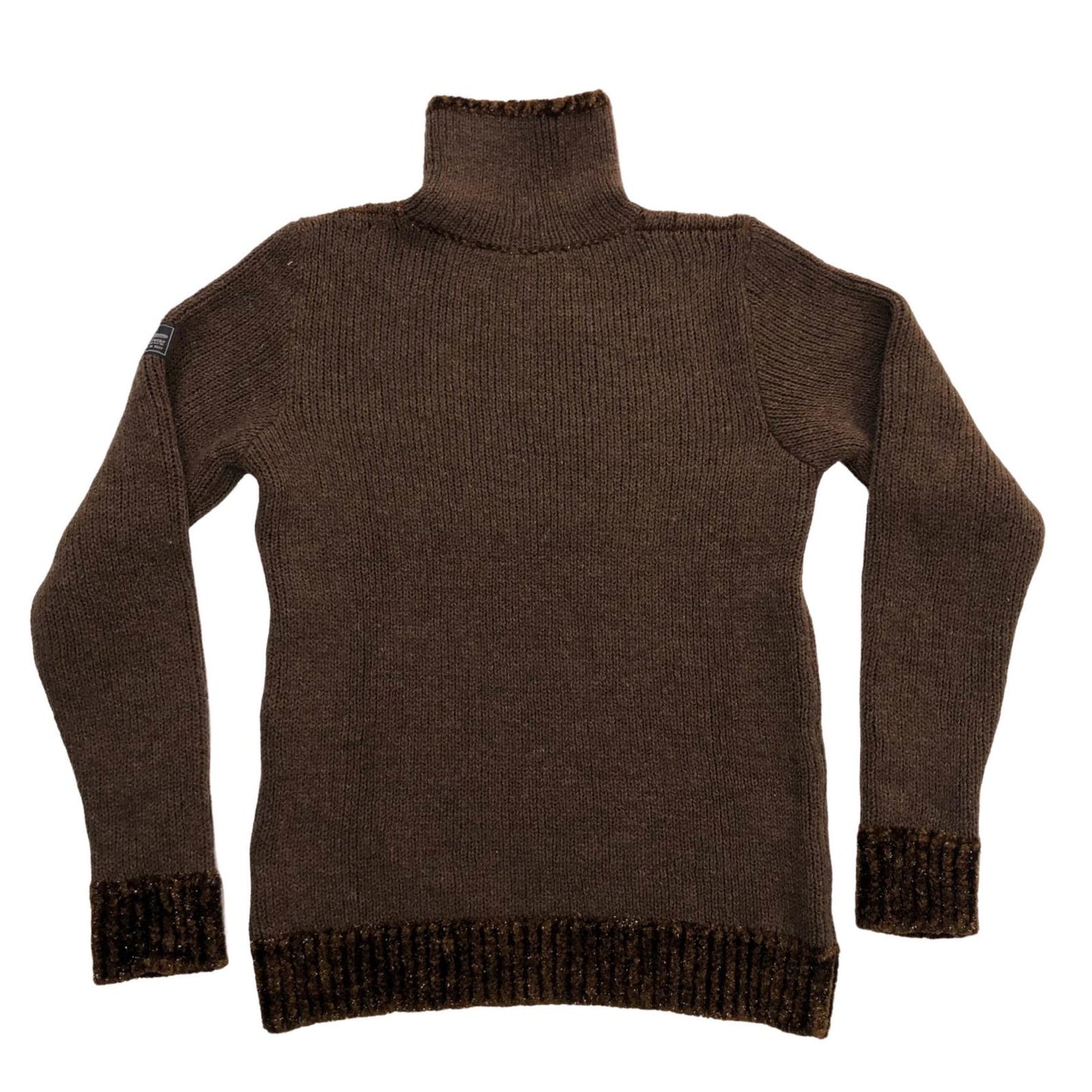 RAF SIMONS | ラフシモンズ double layered fishermen dsweater with short zip ニット ブラウン サイズ：L【瀬戸大橋店】