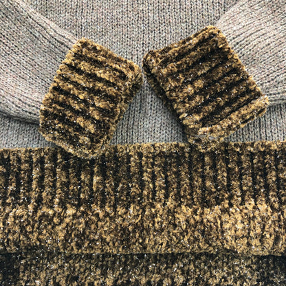RAF SIMONS | ラフシモンズ double layered fishermen dsweater with short zip ニット ブラウン サイズ：L【瀬戸大橋店】