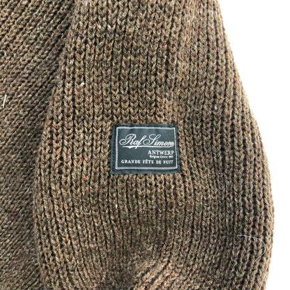 RAF SIMONS | ラフシモンズ double layered fishermen dsweater with short zip ニット ブラウン サイズ：S【瀬戸大橋店】