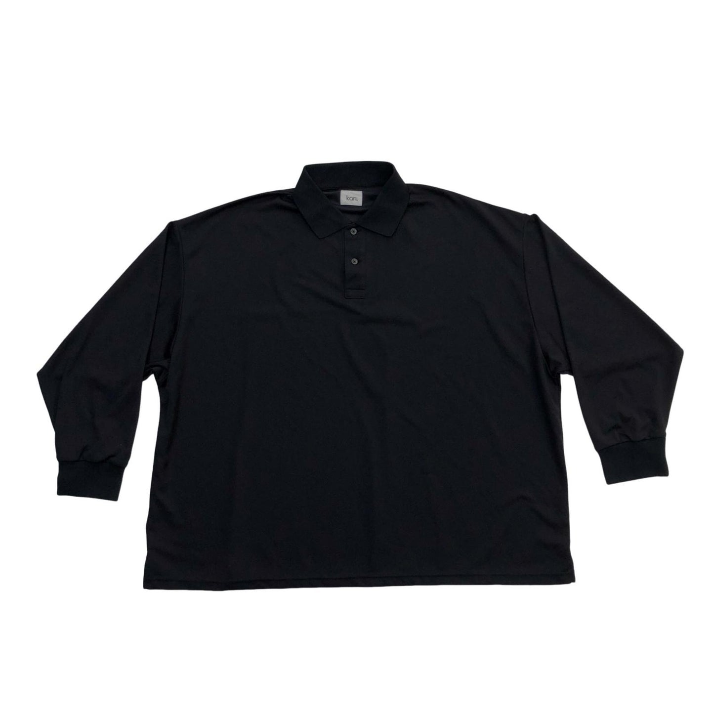 Kan CONVENIENT POLO L/S ポロシャツ ブラック サイズ：L【瀬戸大橋店】