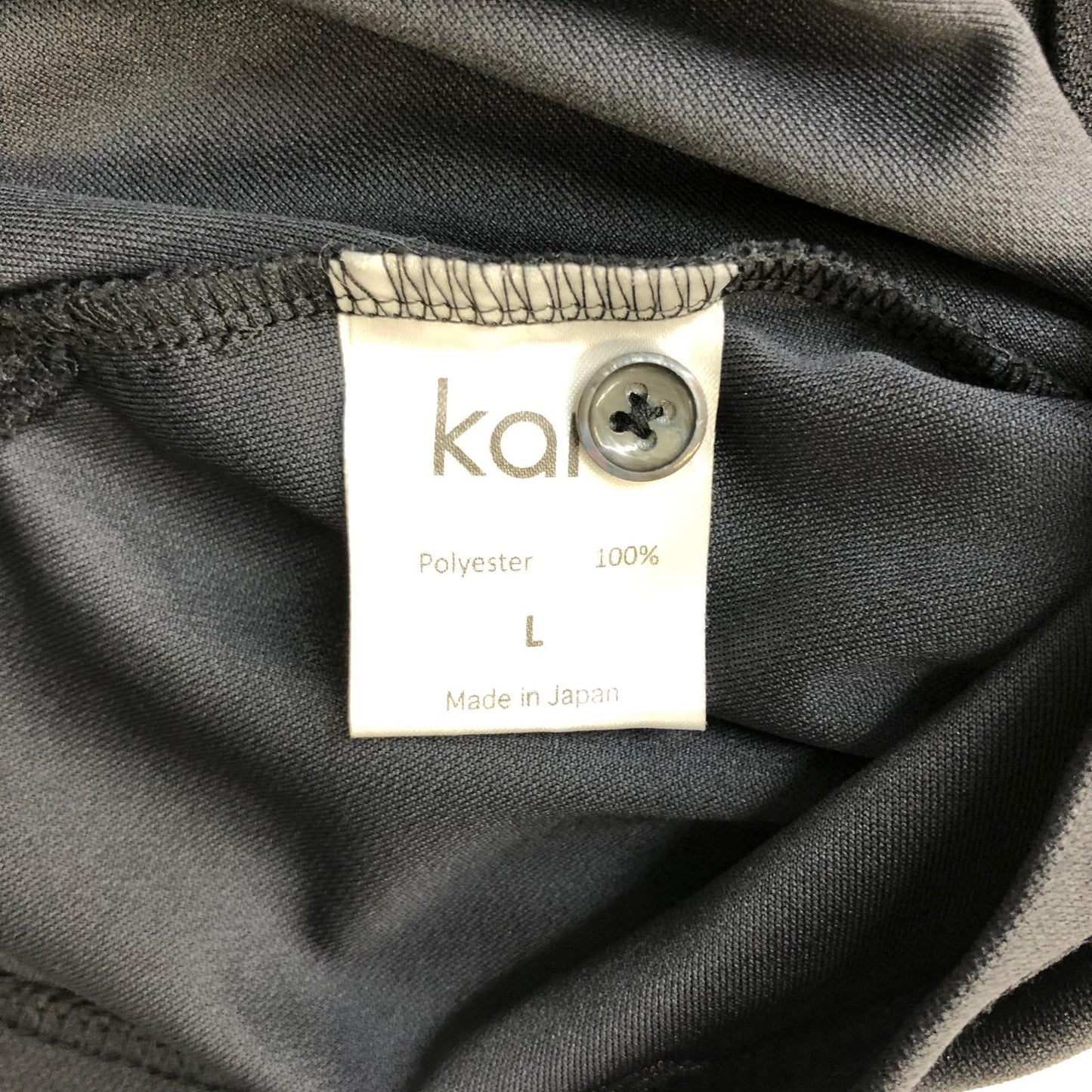 Kan CONVENIENT POLO L/S ポロシャツ ブラック サイズ：L【瀬戸大橋店】