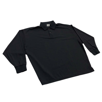 Kan CONVENIENT POLO L/S ポロシャツ ブラック サイズ：L【瀬戸大橋店】